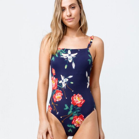 Roxy Other - ROXY LOVE & KARMA ONE PIECE FLORAL SWIMSUIT NWT